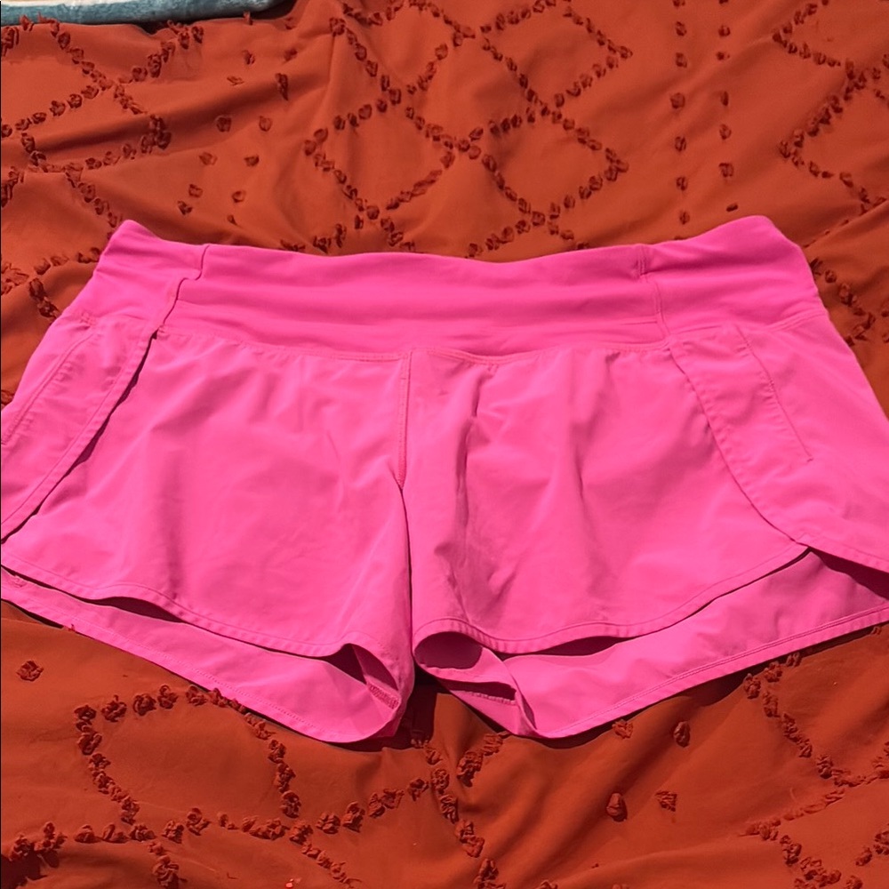 Lululemon Athletica Pink Athletic Shorts Stretchy Fit